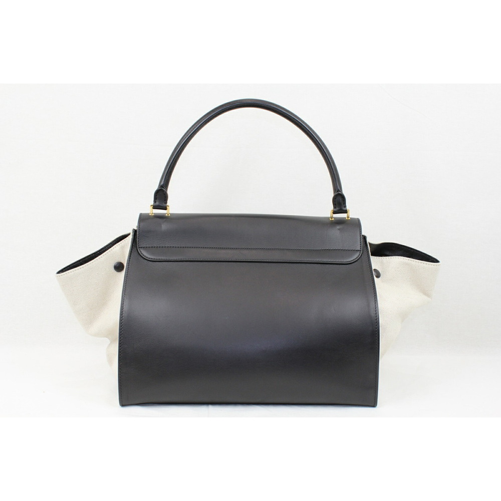 CELINE Trapeze Handbag Black Beige - Picture 2 of 7